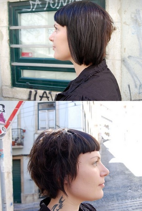 asymetryczne fryzury krótkie uczesanie damskie zdjęcie numer 44A